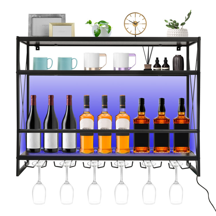 6 bottle best sale wall wine rack